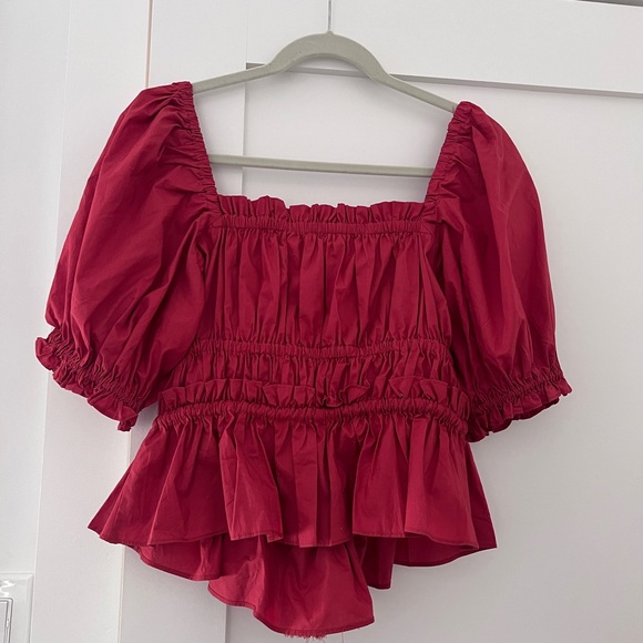 Ulla Johnson blouse crimson or deep orange - Picture 2 of 2